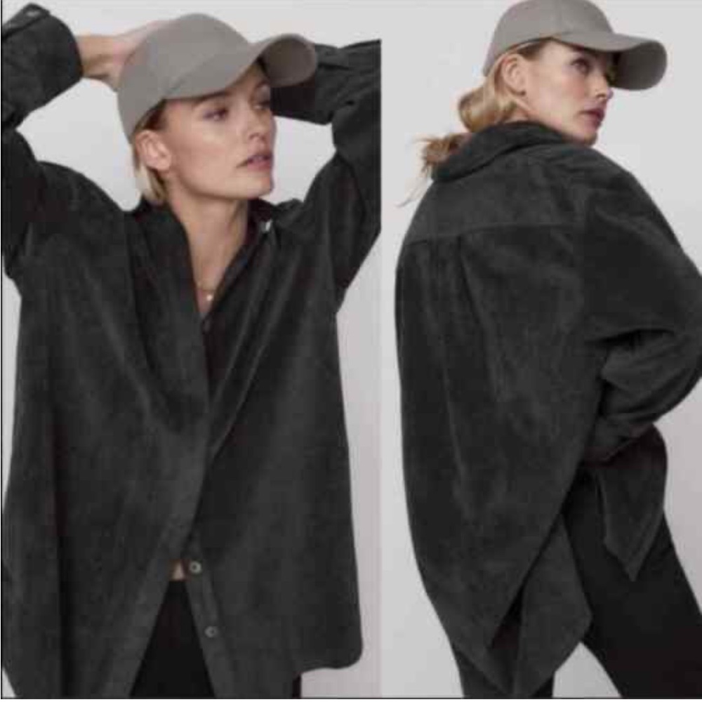 Zara gray corduroy Overshirt in size small